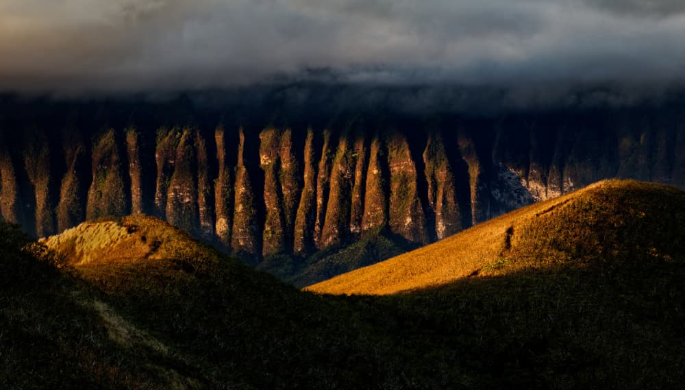 Golden Hour Mountains by Thomas McCleave — canvas wall art