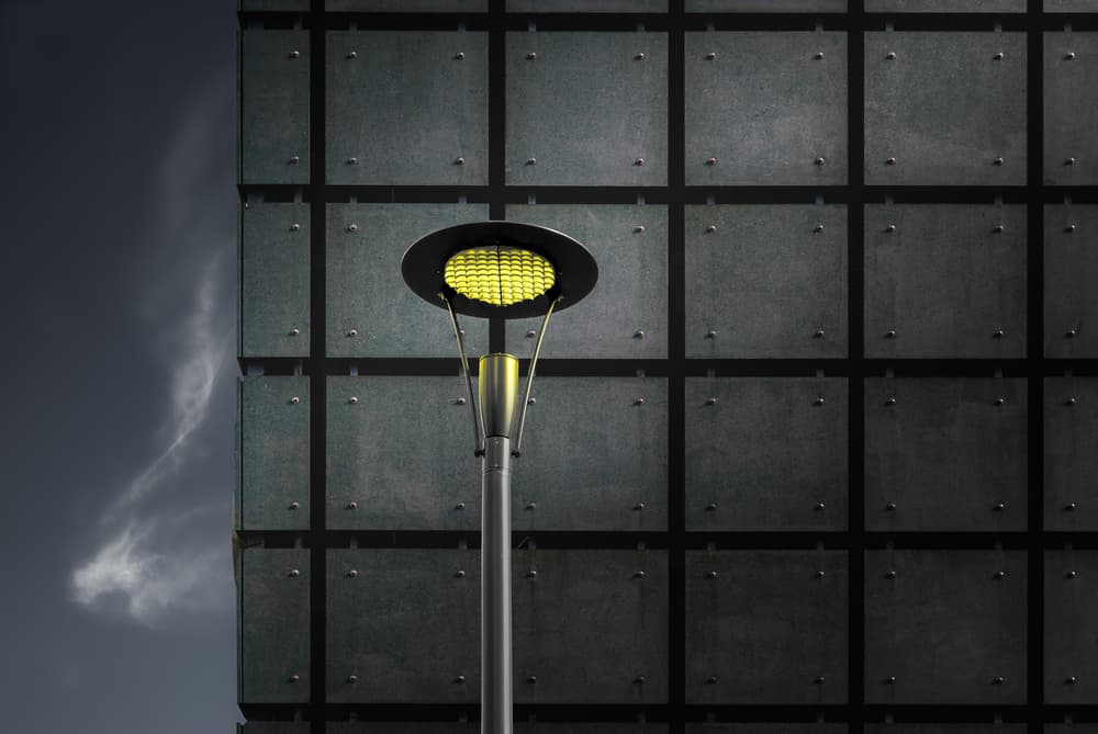 Yellow Glow Urban Grid by Marc Huybrighs — canvas wall art