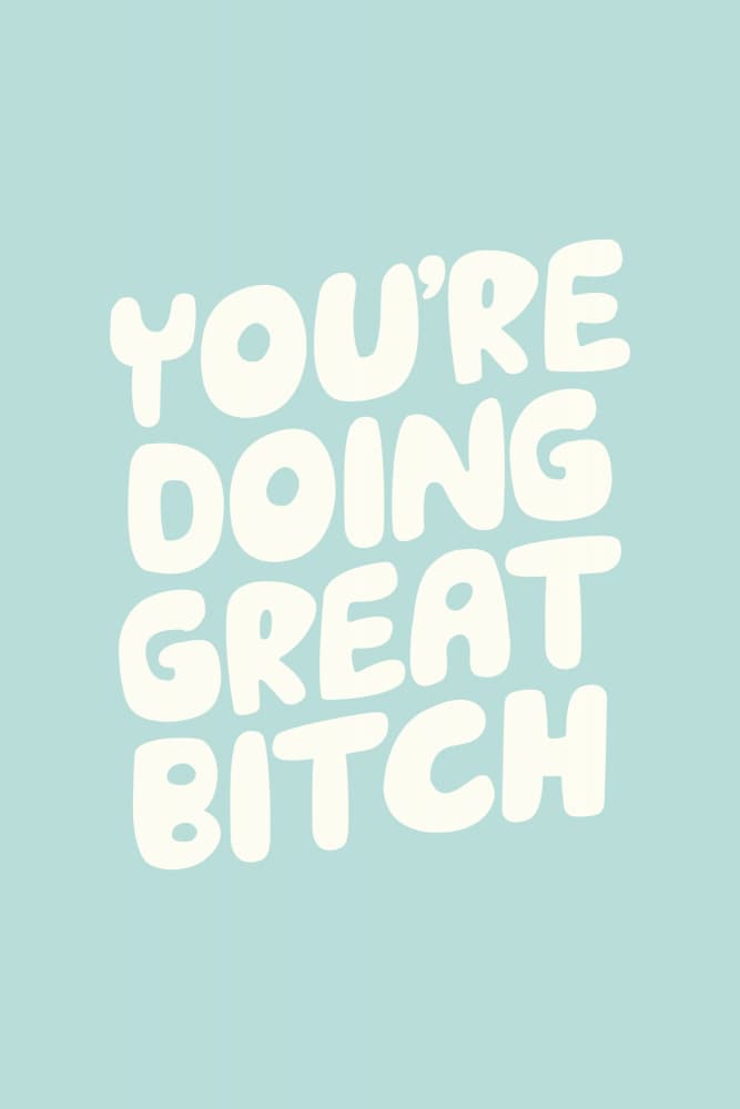 You're Doing Great Bitch by Brett Wilson — canvas wall art