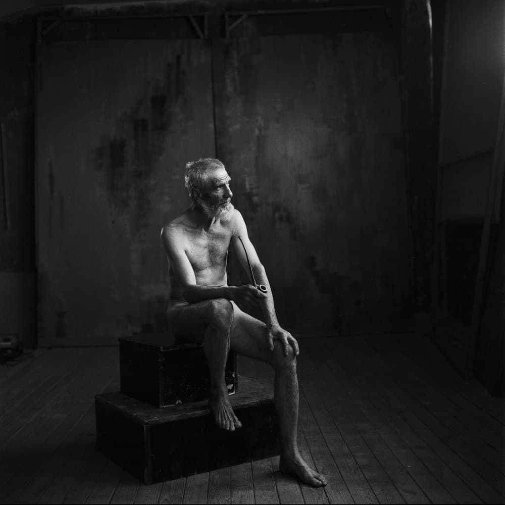 Pensive Bare Man by Kalynsky — canvas wall art
