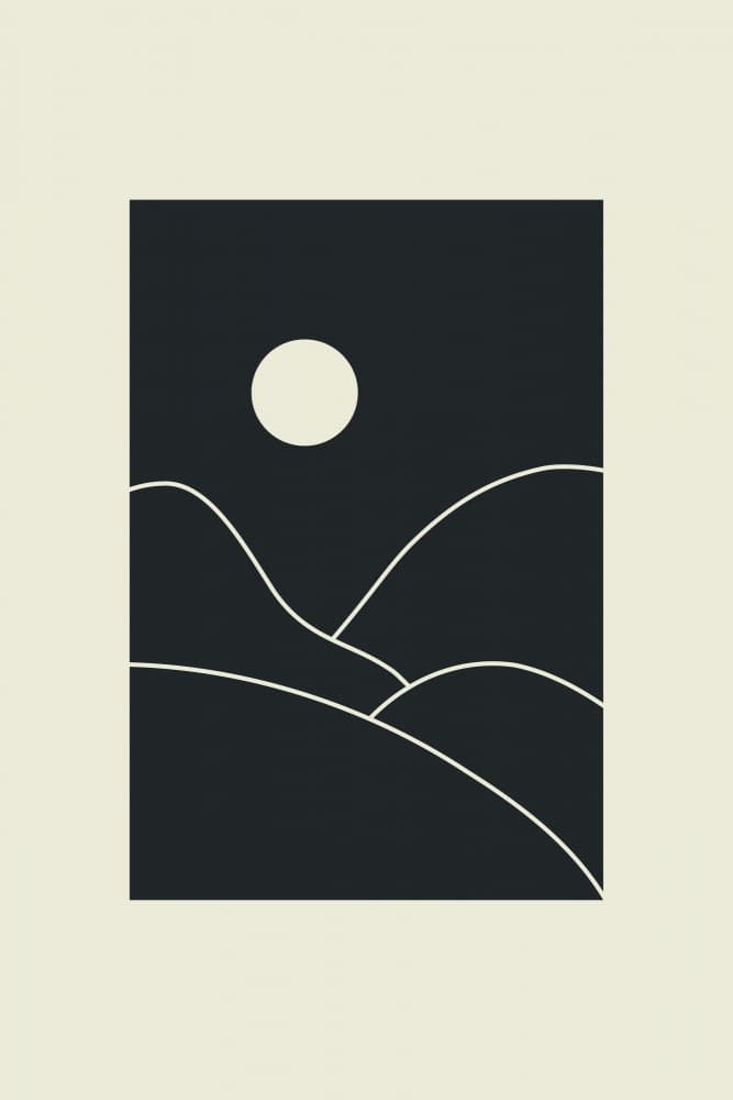 Serene Moonlit Mountains by jay stanley — canvas wall art