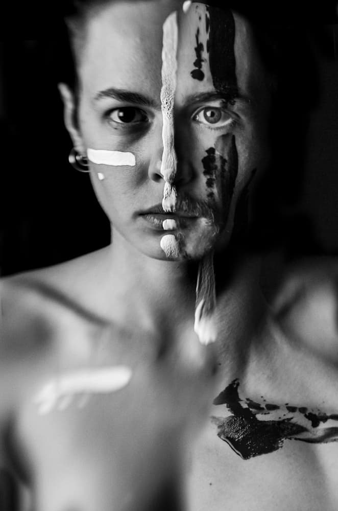 Bold Painted Gaze by Bogdan Bouşcă — canvas wall art