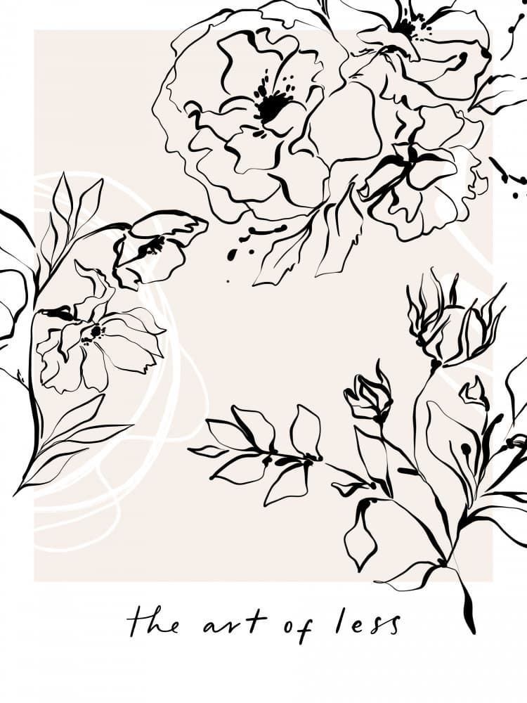 Minimal Blooms by Treechild — canvas wall art