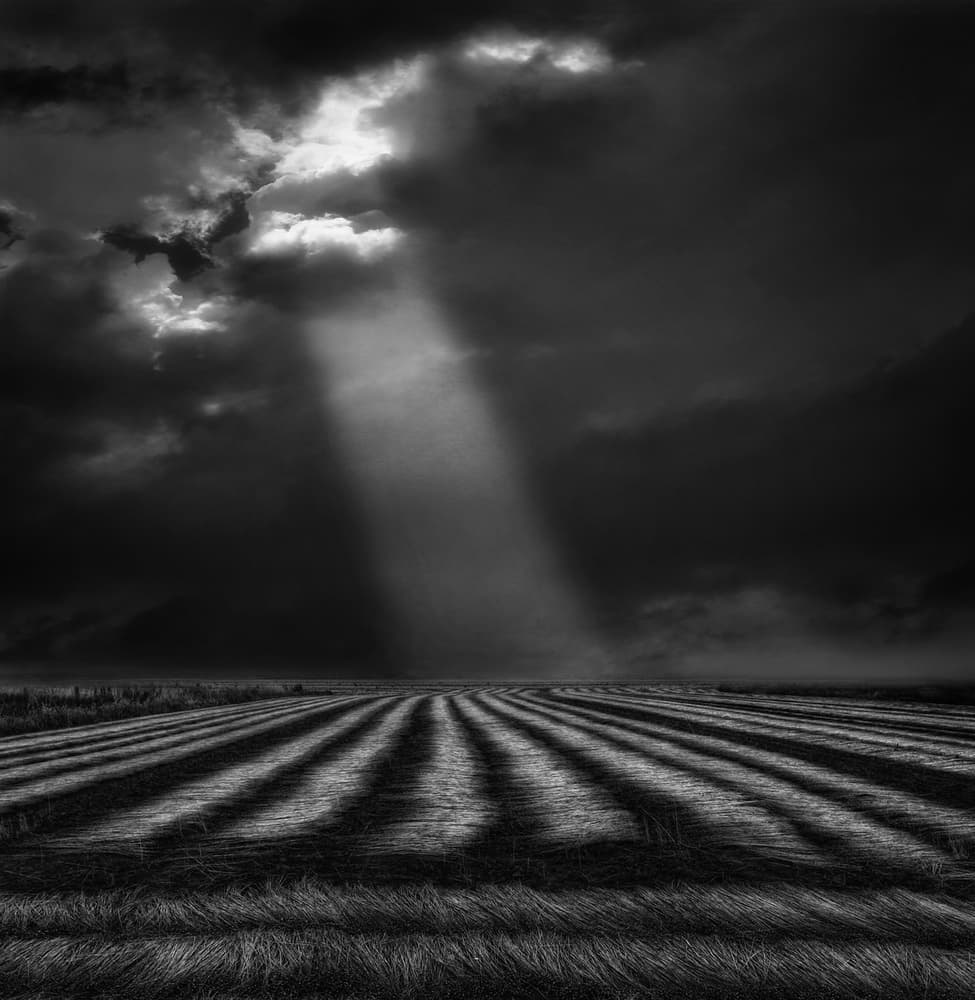 Heavenly Light Over Field by Yvette Depaepe — canvas wall art