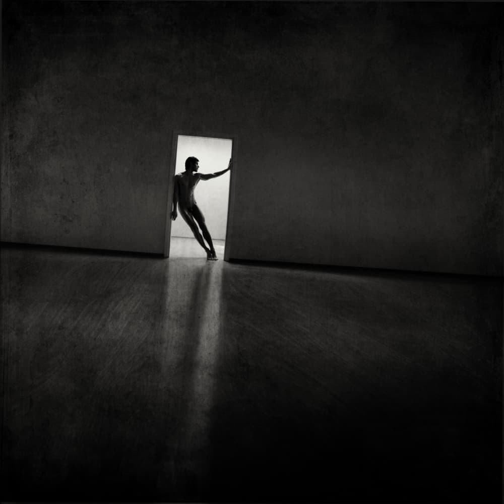Solitary Doorway Figure by Yaroslav Vasiliev-Apostol — canvas wall art