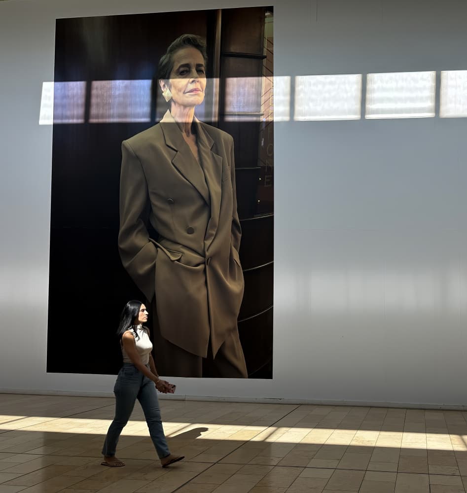 Woman In Gallery Light by Yanyan Gong — canvas wall art