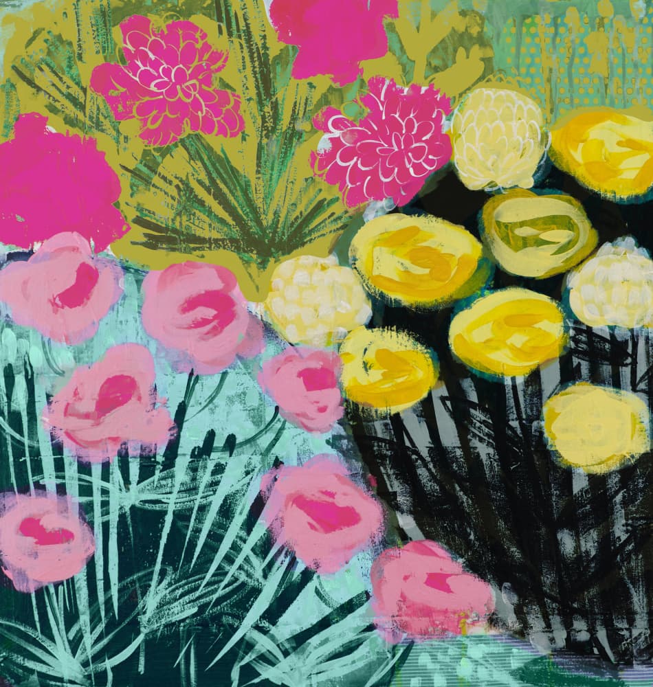 Vibrant Floral Abstract by Shelley Hampe — canvas wall art