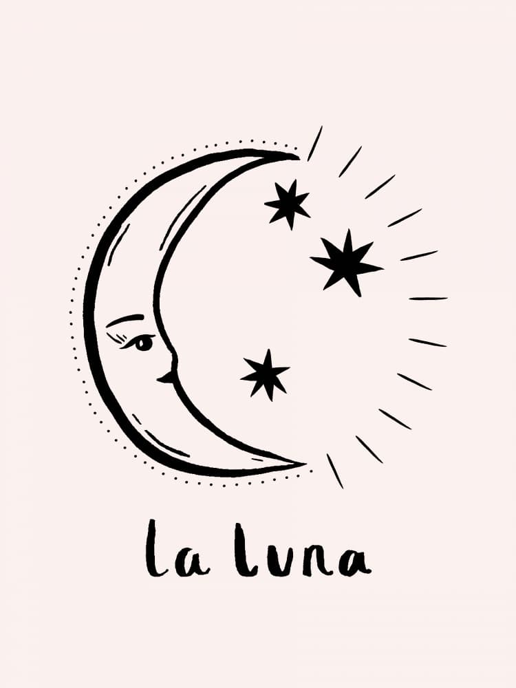 La Luna Crescent Moon by Aislinn Simmonds — canvas wall art