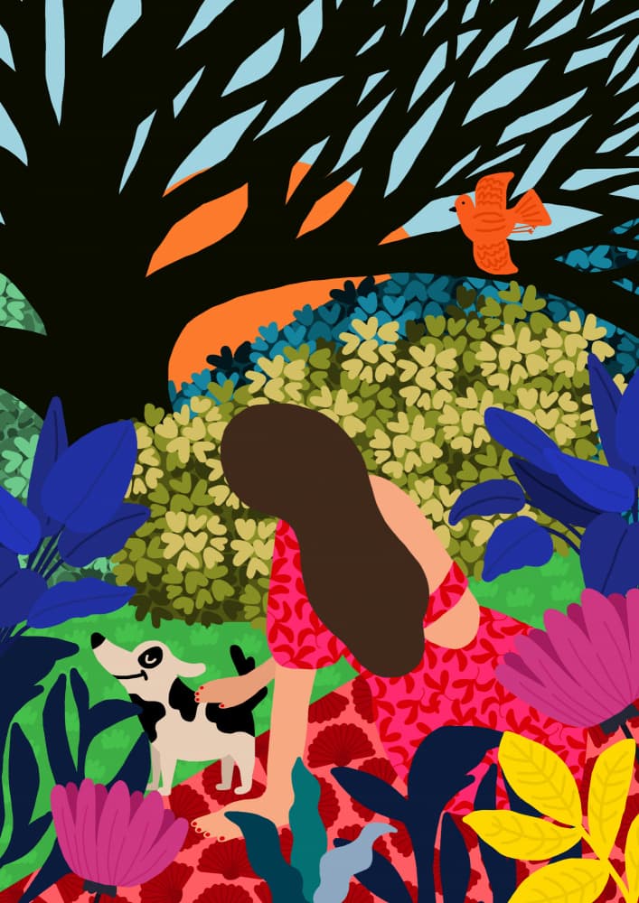Quality time in Park by Rafaela Mascaro — canvas wall art