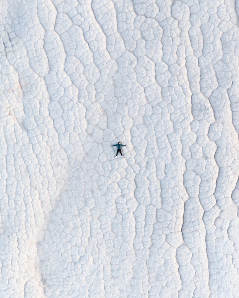 Solitary Figure White Landscape by Witold Ziomek — canvas wall art