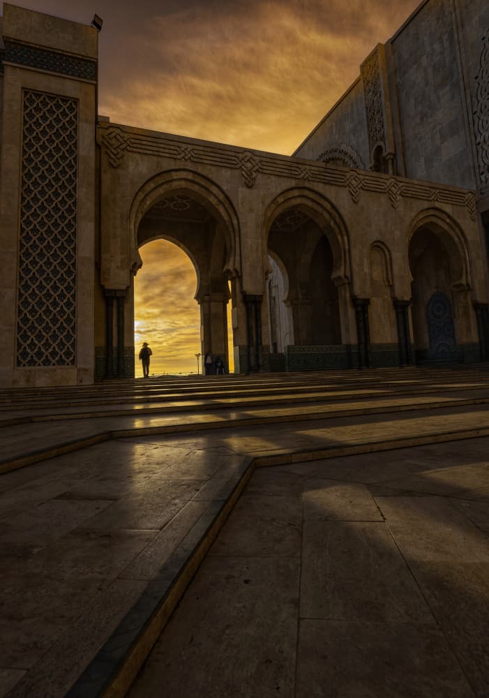 Grand Mosque Golden Hour by Yanny Liu — canvas wall art