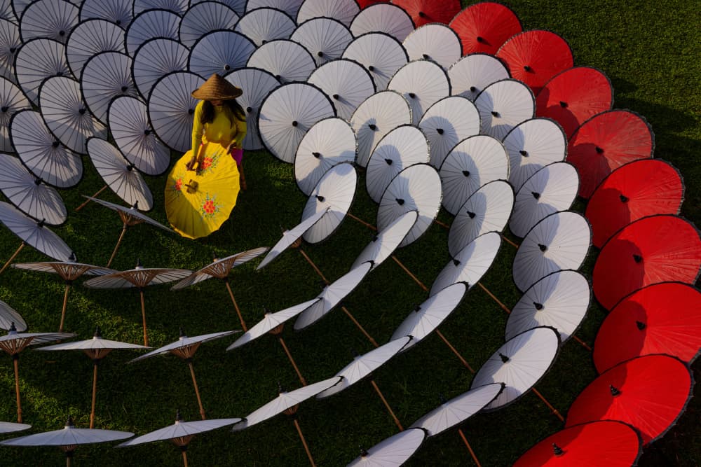 Colorful Umbrella Garden by Lisdiyanto Suhardjo — canvas wall art