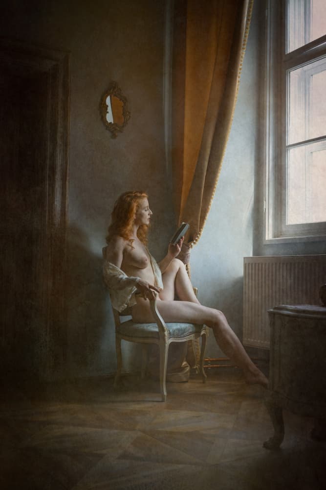 Woman By The Window by Christian Kurz — canvas wall art
