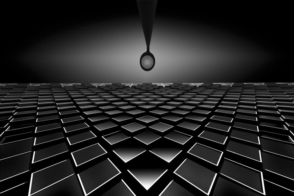 Futuristic Grid Sphere by Greetje van Son — canvas wall art