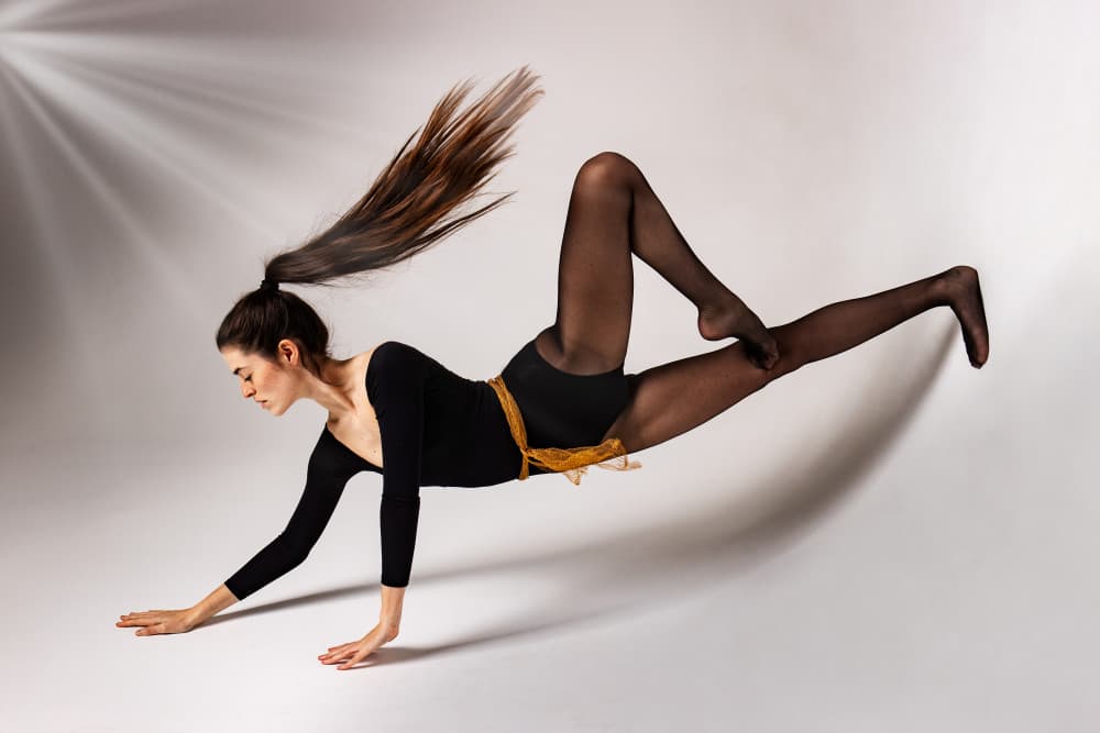 Floating Dancer Pose by Joan Gil Raga — canvas wall art