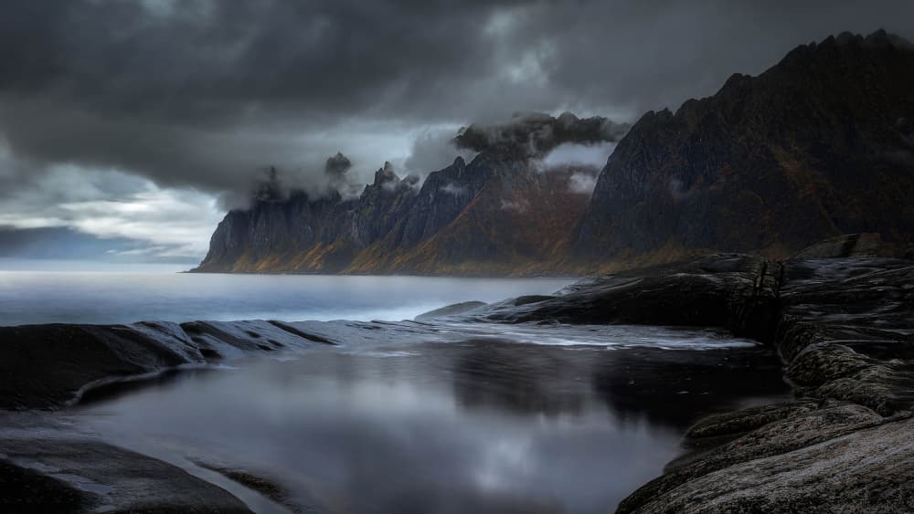 Dramatic Coastal Peaks by Wim Denijs — canvas wall art