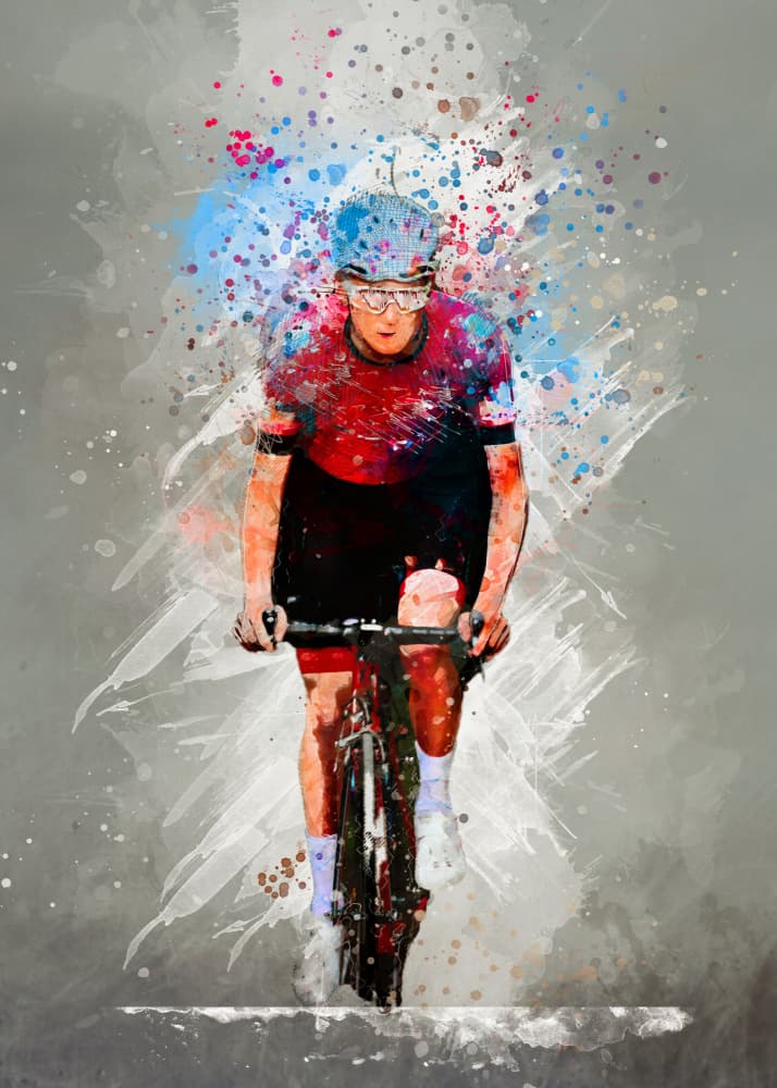 Dynamic Cycling Splash by Justyna Jaszke — canvas wall art