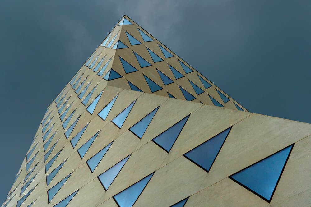 Modern Pyramid Architecture by Jef Van den Houte — canvas wall art