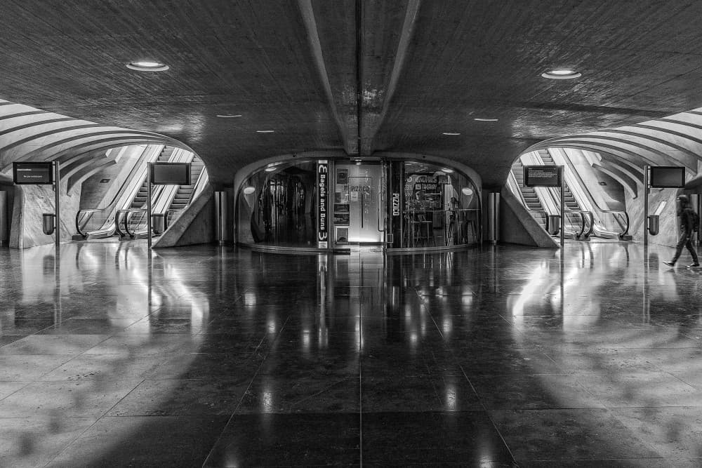Modern Urban Reflections by Jef Van den Houte — canvas wall art