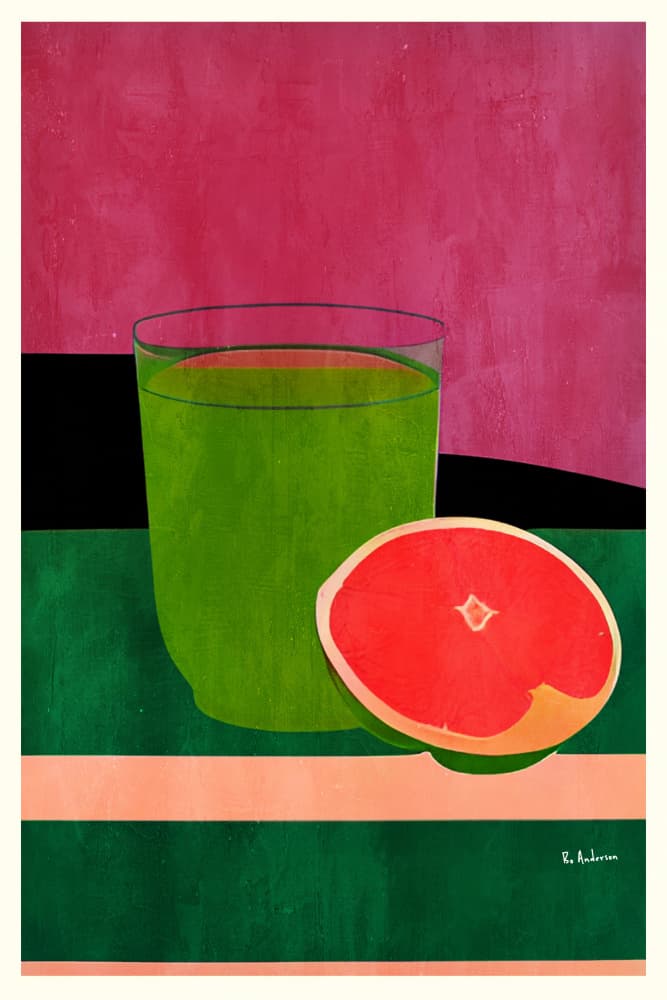 Vibrant Grapefruit Juice by Bo Anderson — canvas wall art