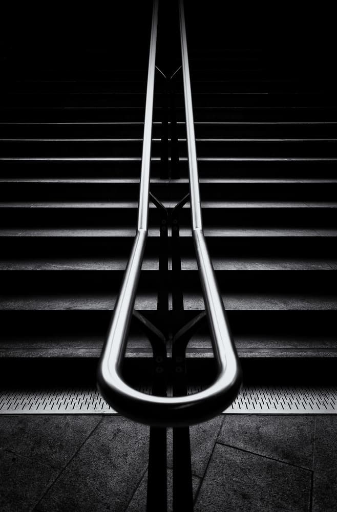 Sleek Stairway Geometry by Rolf Endermann — canvas wall art