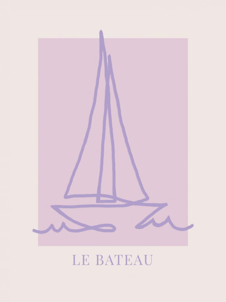 Le Bateau Sailboat by Caroline Gräntz — canvas wall art