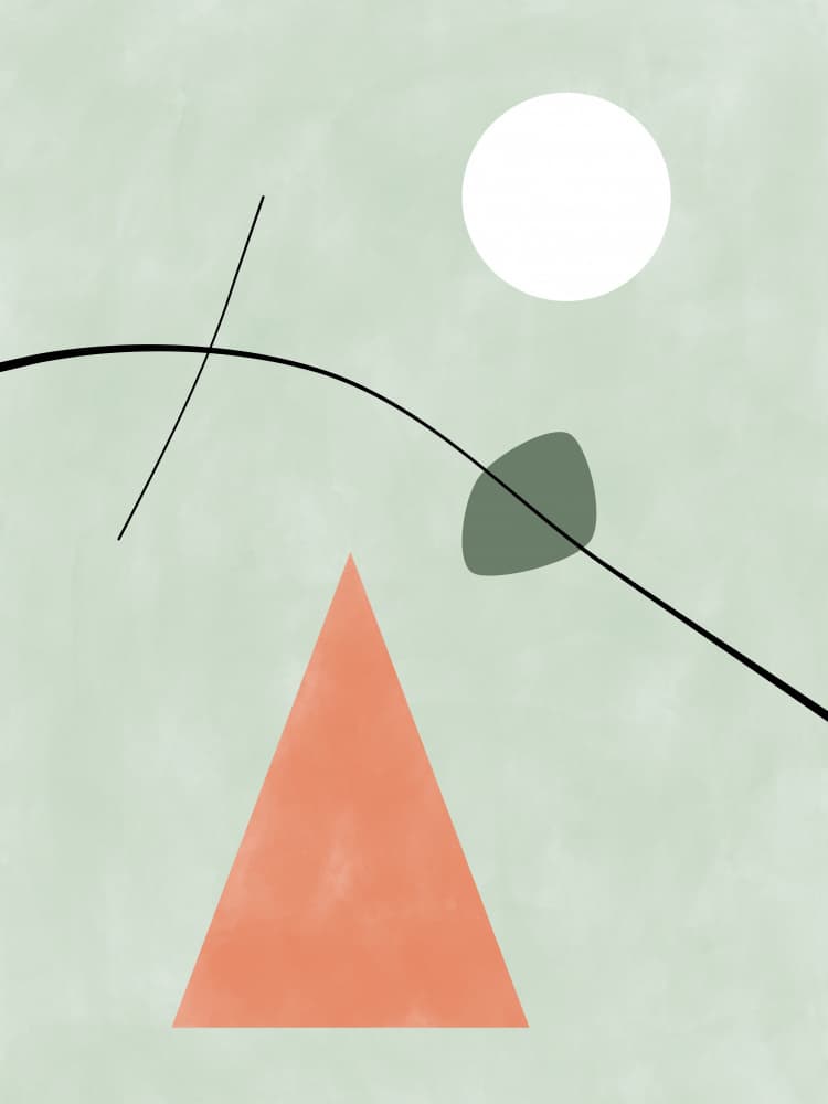 Soft Geometric Balance by Elena Ristova — canvas wall art