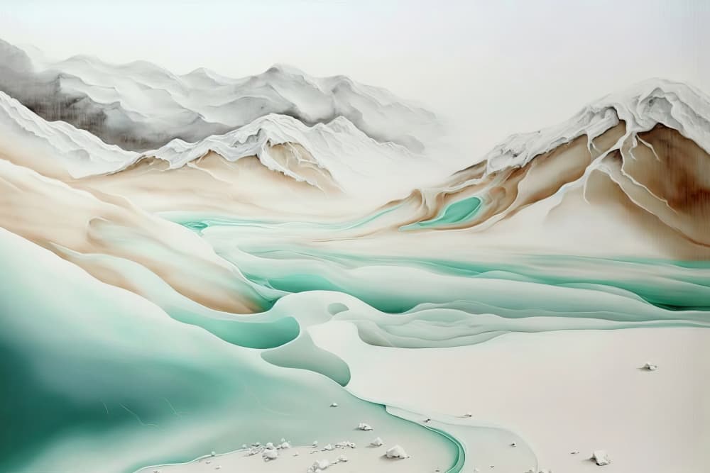 Tranquil Alpine Flow by Treechild — canvas wall art