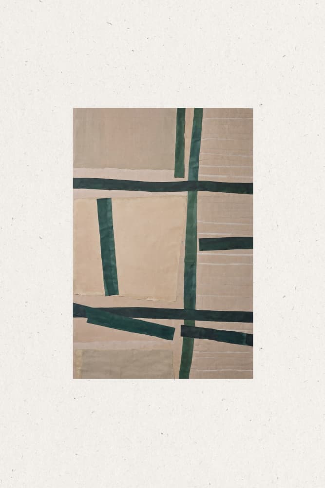 Muted Gridlines by THE MIUUS STUDIO — canvas wall art