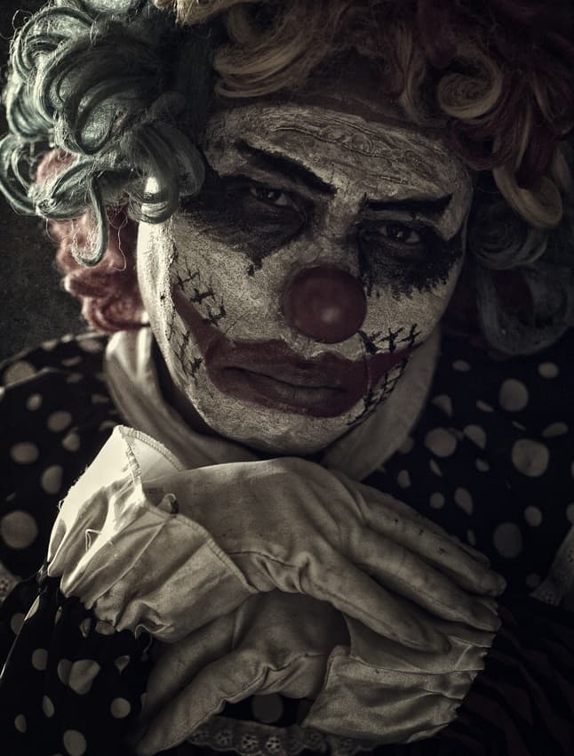 Scary Clown Portrait by Hari Sulistiawan — canvas wall art