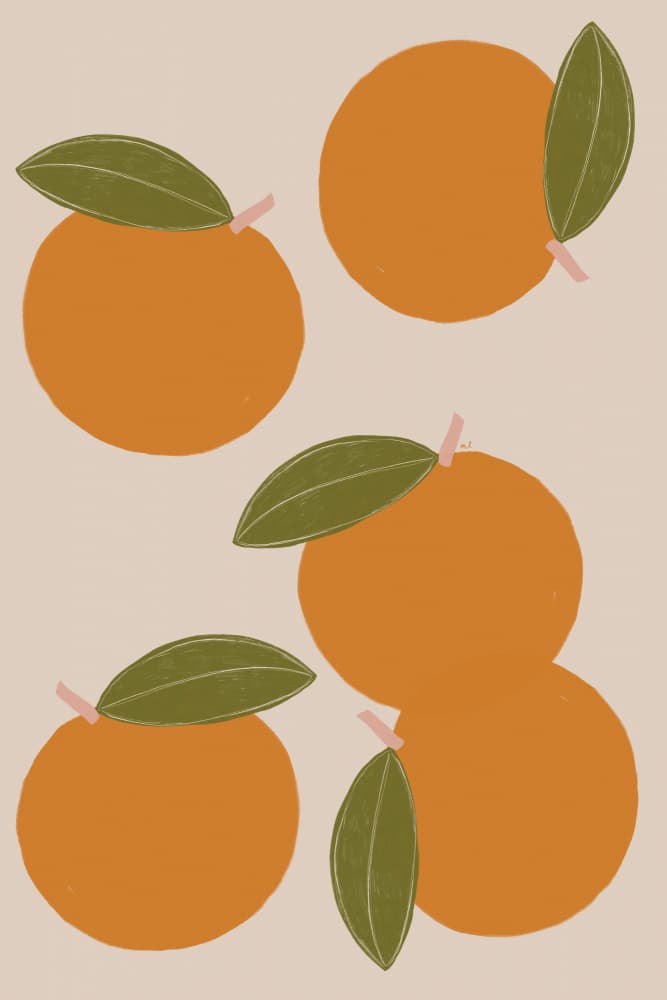 Warm Citrus Fruits by Menina Lisboa — canvas wall art