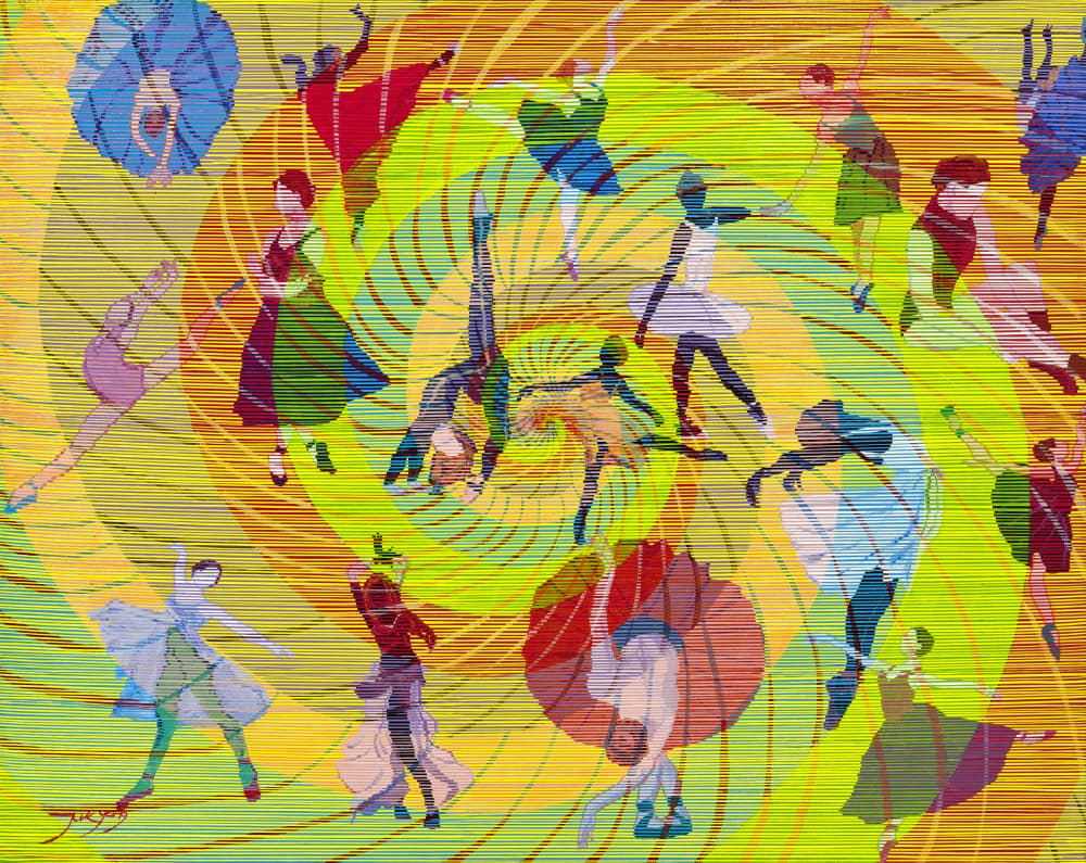 Vibrant Dance Movement by Jukyong Park — canvas wall art