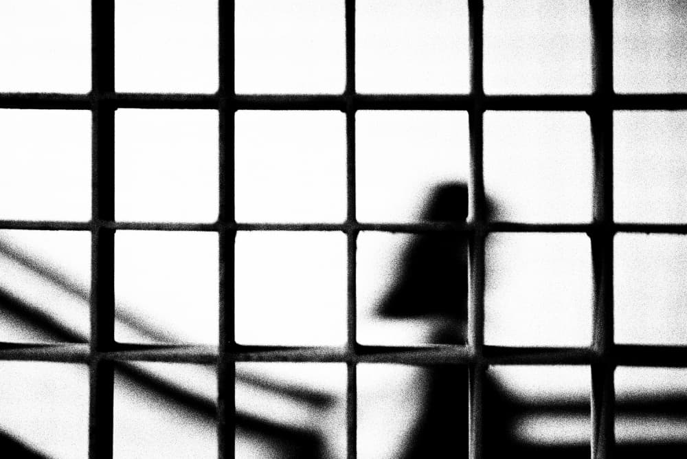 Shadow Behind Grid by Rui Correia — canvas wall art