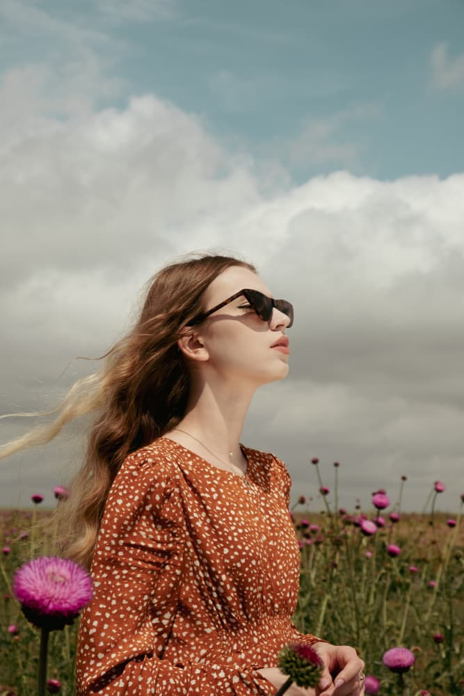 Dreamy Floral Portrait by Andra Stoica — canvas wall art