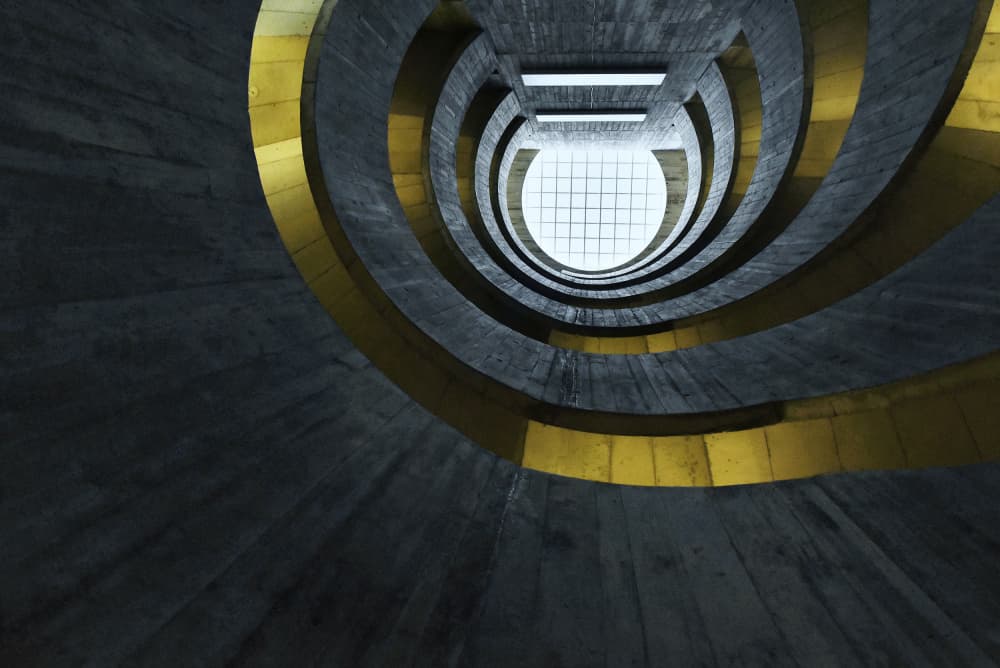 Upward Concrete Spiral by Jorge Pimenta — canvas wall art
