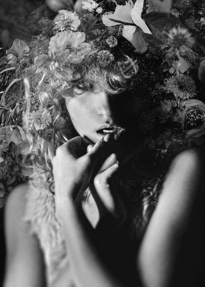 Shadowed Floral Beauty by Oren Hayman — canvas wall art