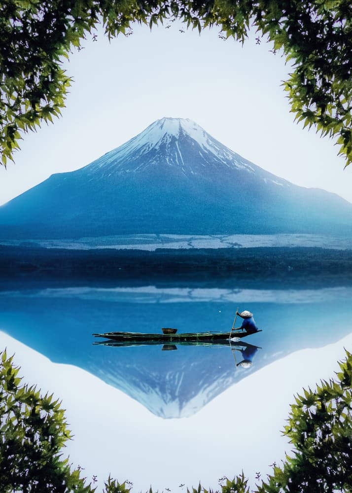 Mount Fuji Reflection by Ariz Rab — canvas wall art
