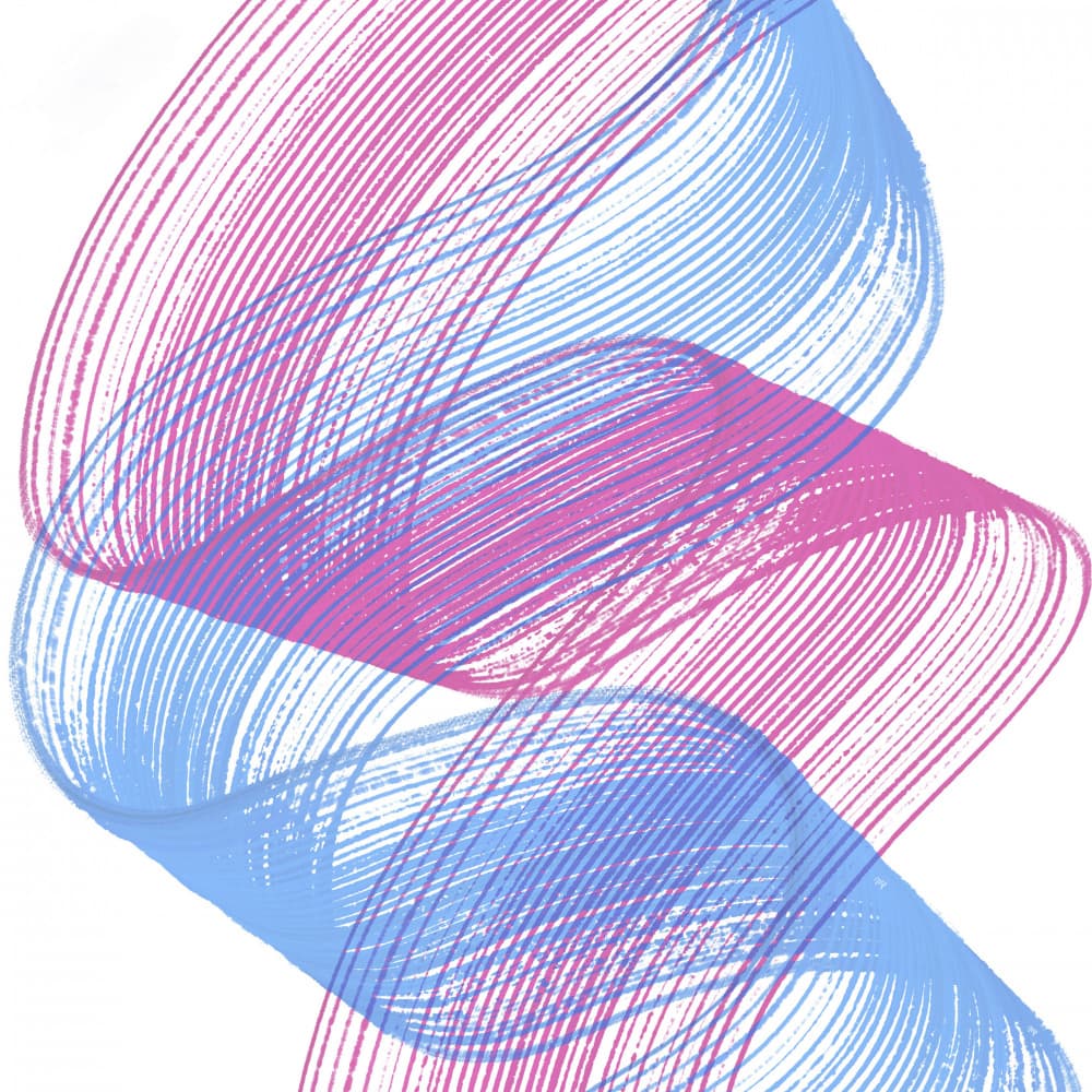 Flowing Abstract Lines by Martina — canvas wall art