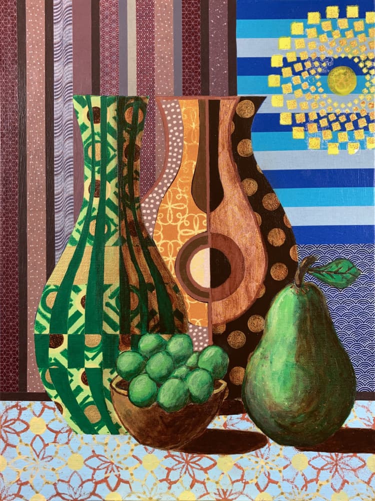 Colorful Patterned Still Life by David Galan — canvas wall art