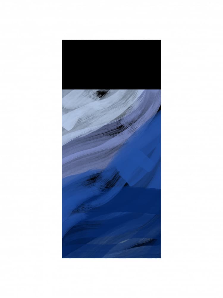 Deep Blue Abstract Flow by Elena Ristova — canvas wall art