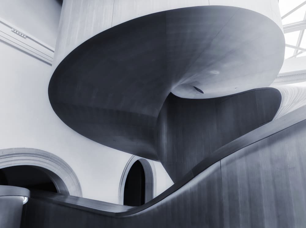 Elegant Spiral Staircase by Jasmine Zhang — canvas wall art