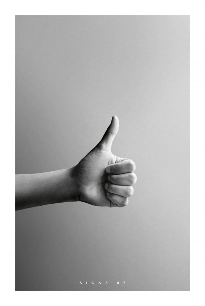 Positive Thumbs Up by Sarah Bühler — canvas wall art