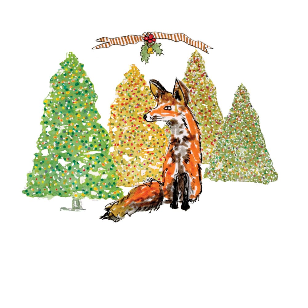 Whimsical Christmas Fox by Breanna Megan Studio — canvas wall art