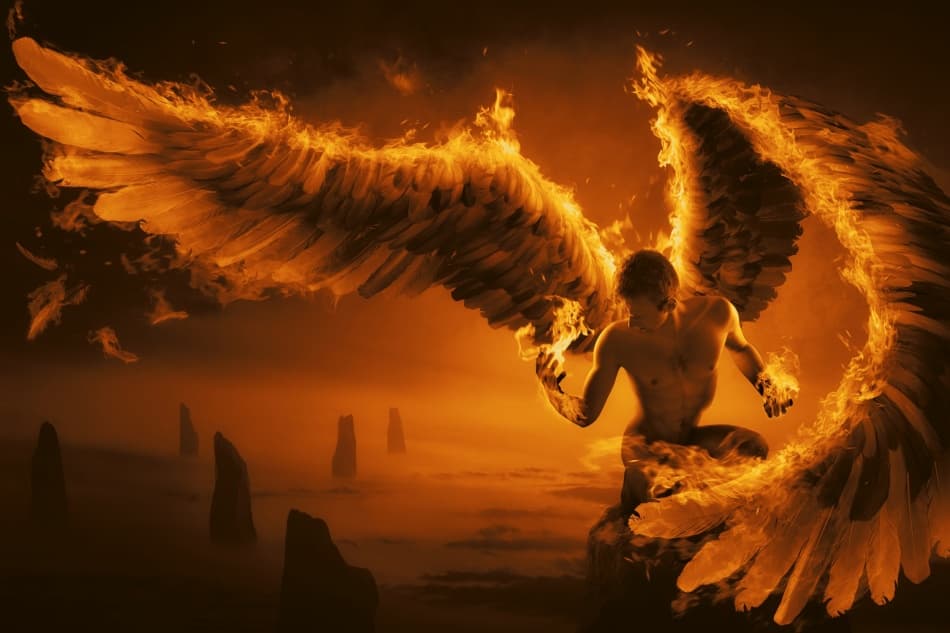 Fiery Winged Warrior