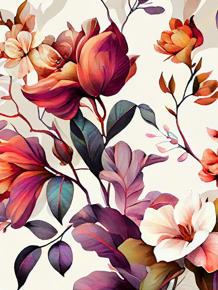 Vibrant Floral Elegance by Justyna Jaszke — canvas wall art