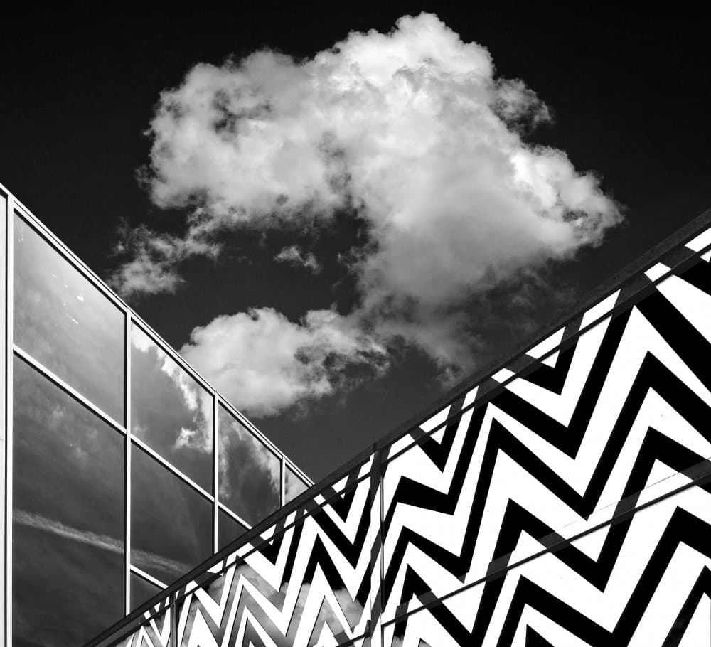 Geometric Building Cloudscape by Harry Verschelden — canvas wall art