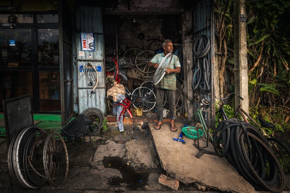 Old Mechanic's Shop by Marco Tagliarino — canvas wall art