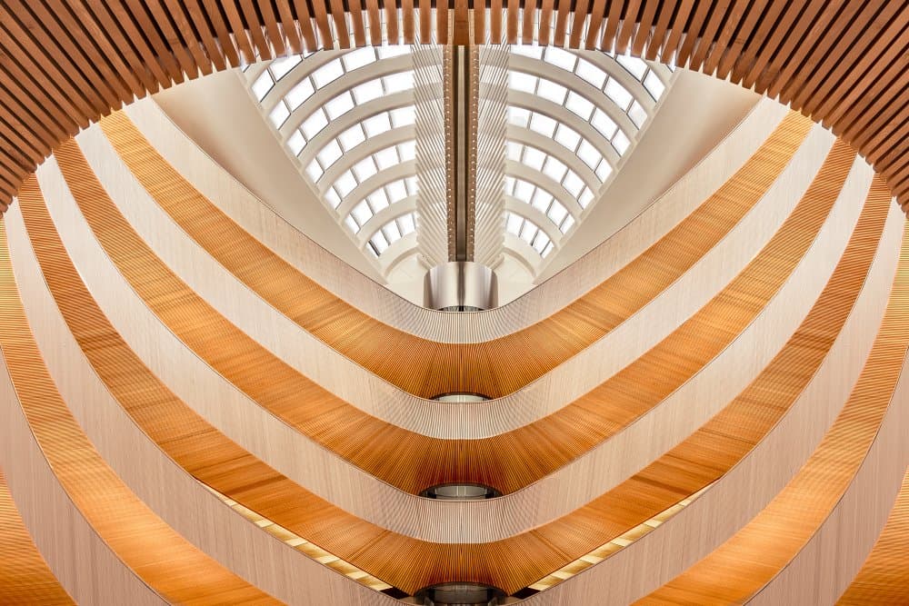 Elegant Wood Architecture by Michael Eßig — canvas wall art
