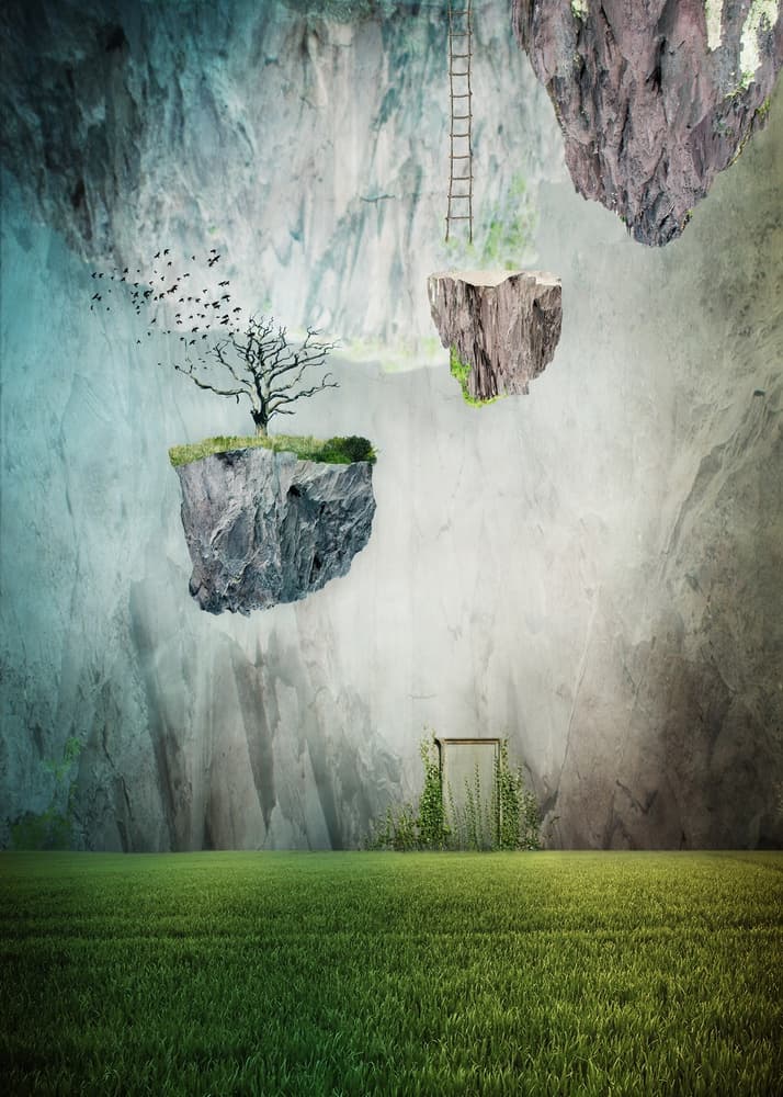 Mysterious Floating World by Lucyna Łazarska  ( Lucynda Lu ) — canvas wall art