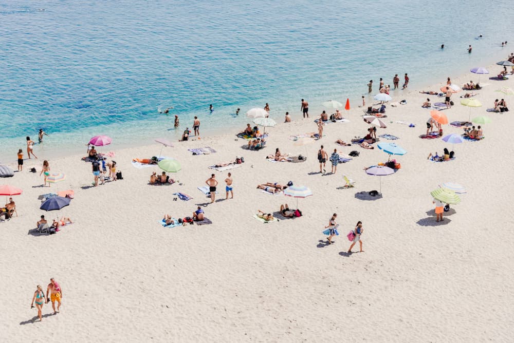 Vibrant Beach Life by Photolovers — canvas wall art
